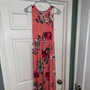 Flower long dress